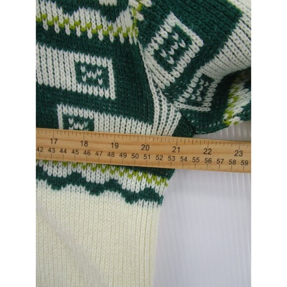 VINTAGE Fall River Knitting Mills Sweater Medium Cardigan 60s Shawl * - Picture 5 of 9